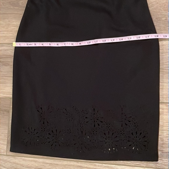 NWT Banana Republic Factory Sleeveless Laser Cut Floral Career Dress Black - Picture 14 of 15